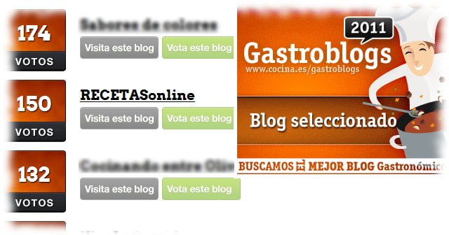 Gastroblogs 2011 - Recetas de cocina RECETASonline